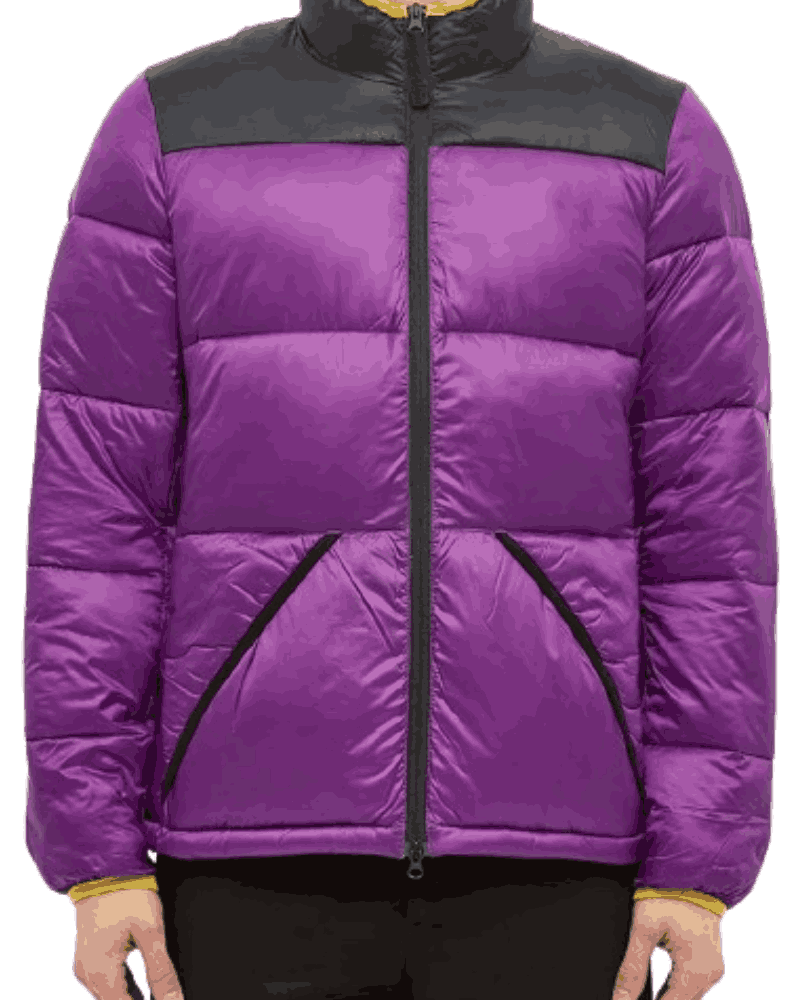 Men’s Casual Stylish Lightweight Black & Purple Parachute Jacket
