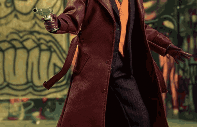 Mezco Joker Leather Maroon Coat