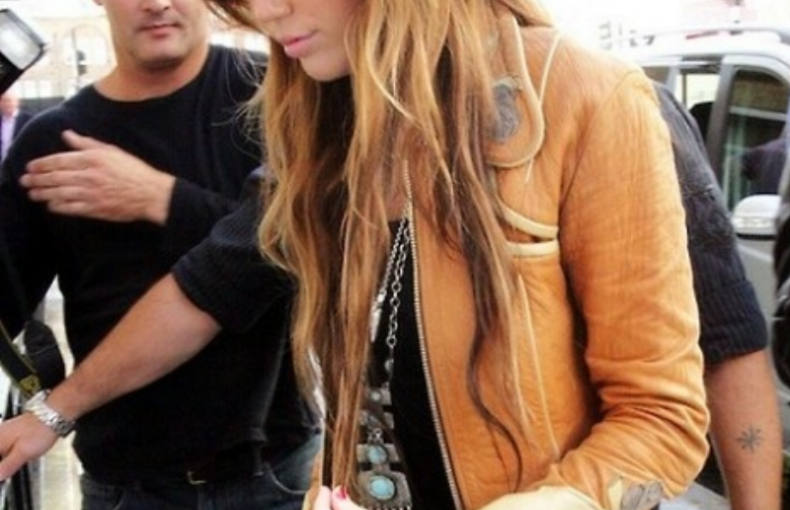 Miley Cyrus BBC Beauty Brown Leather Jacket