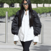 Naomi Campbell Black Puffer Jacket