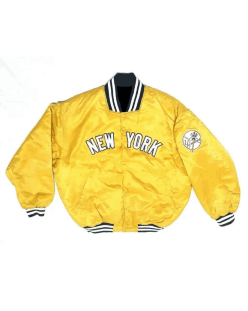 New York Yankees Yellow Satin Jacket