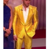 Yellow Color Nick Jonas Tuxedo Jacket