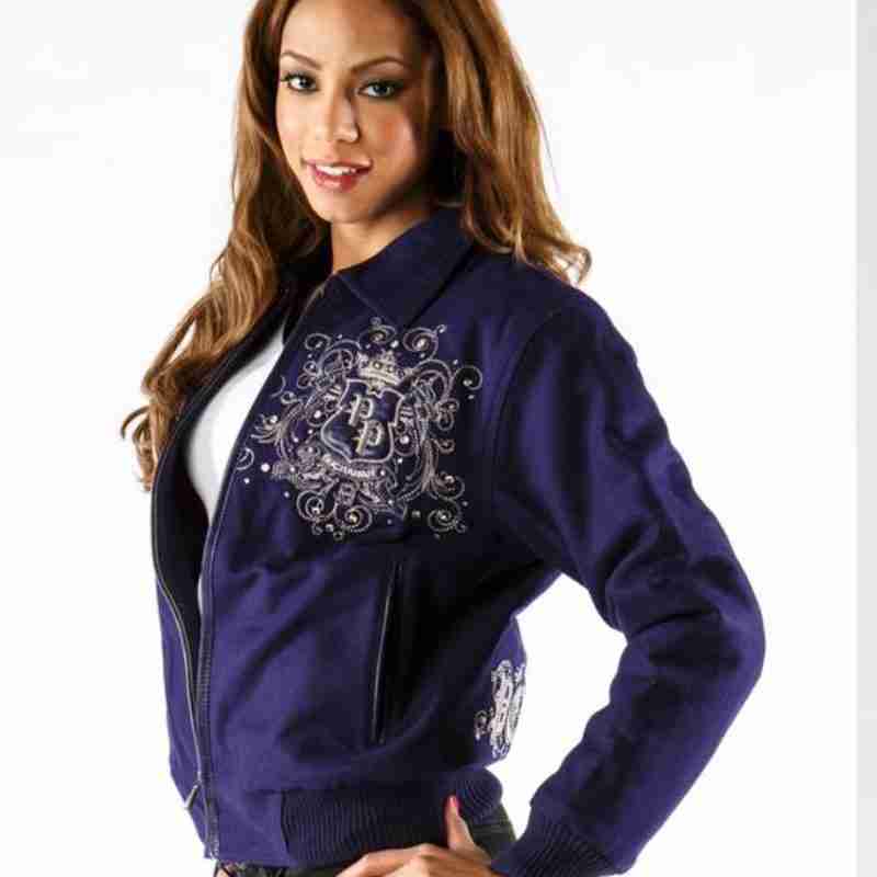 Pelle Pelle Purple Wool Varsity Jacket