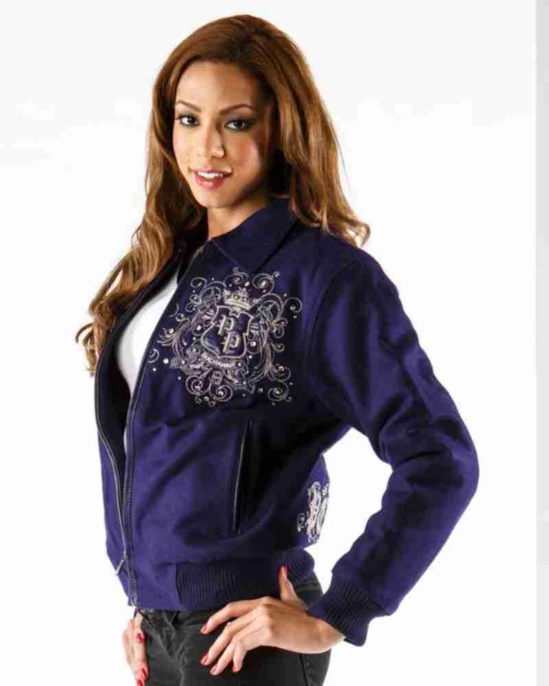 Pelle Pelle Purple Wool Varsity Jacket