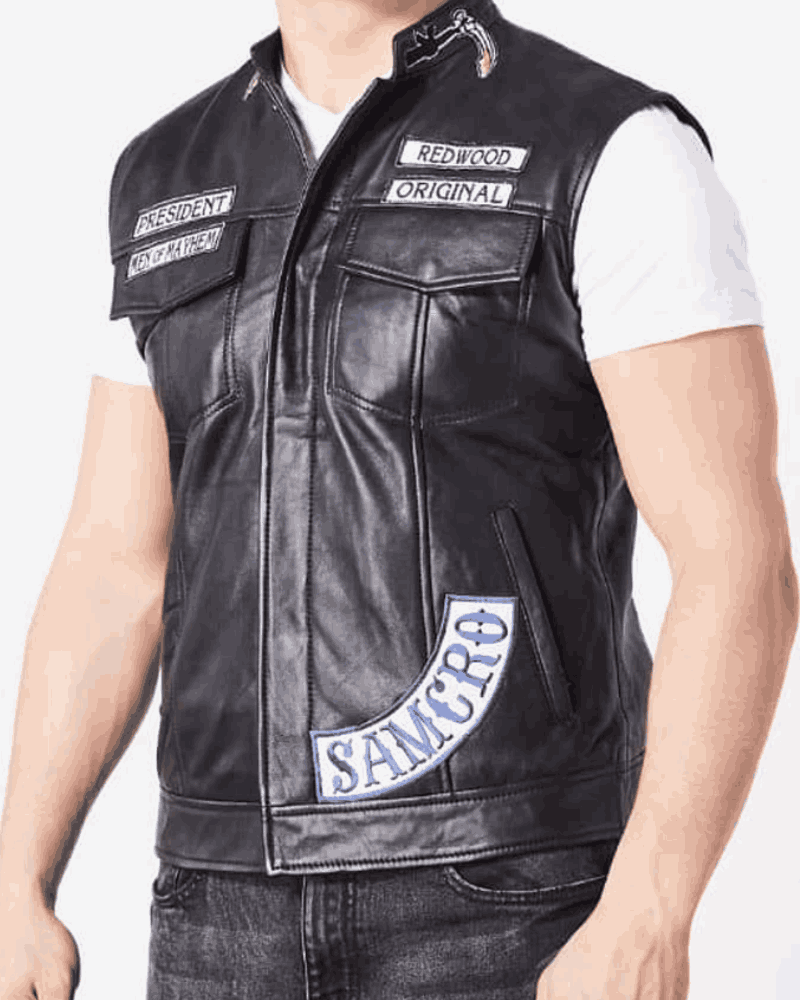 Sons of Anarchy Jax Teller Motorcycle Leather Vest