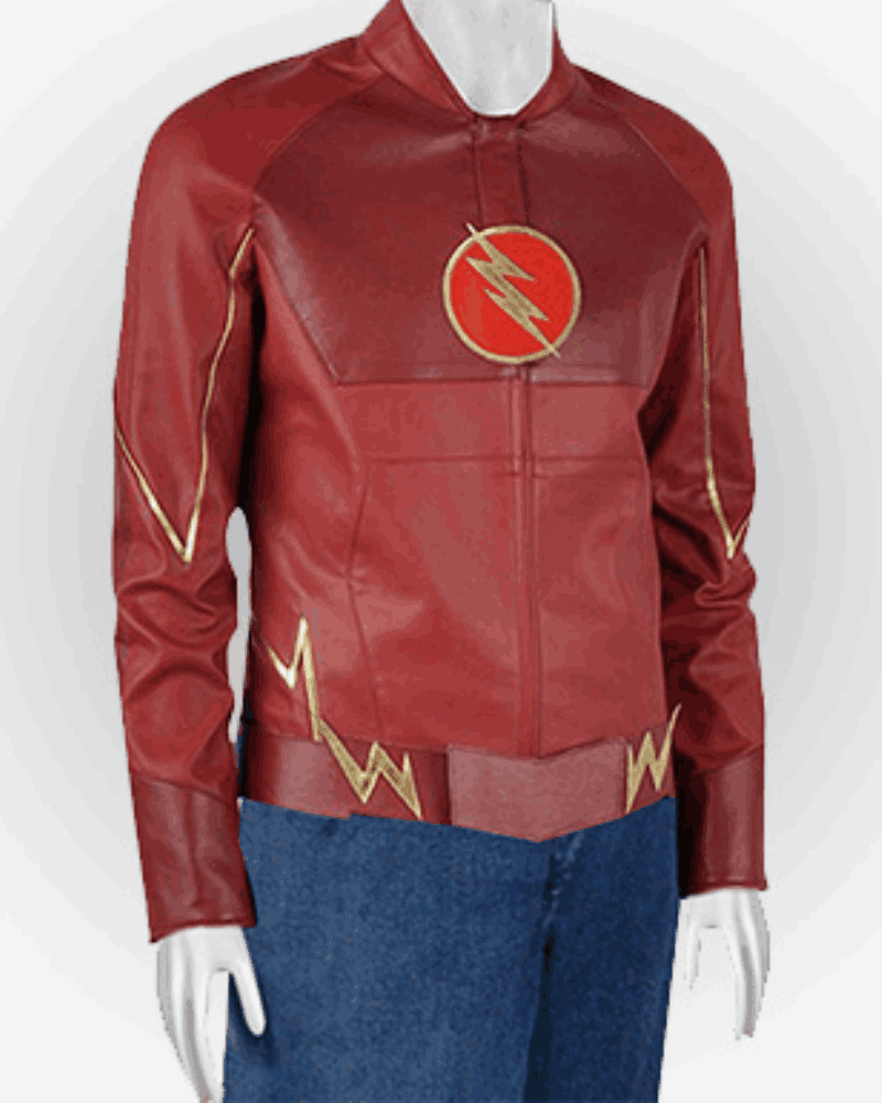 Grant Gustin The Flash TV Series Barry Allen Red Leather Jacket