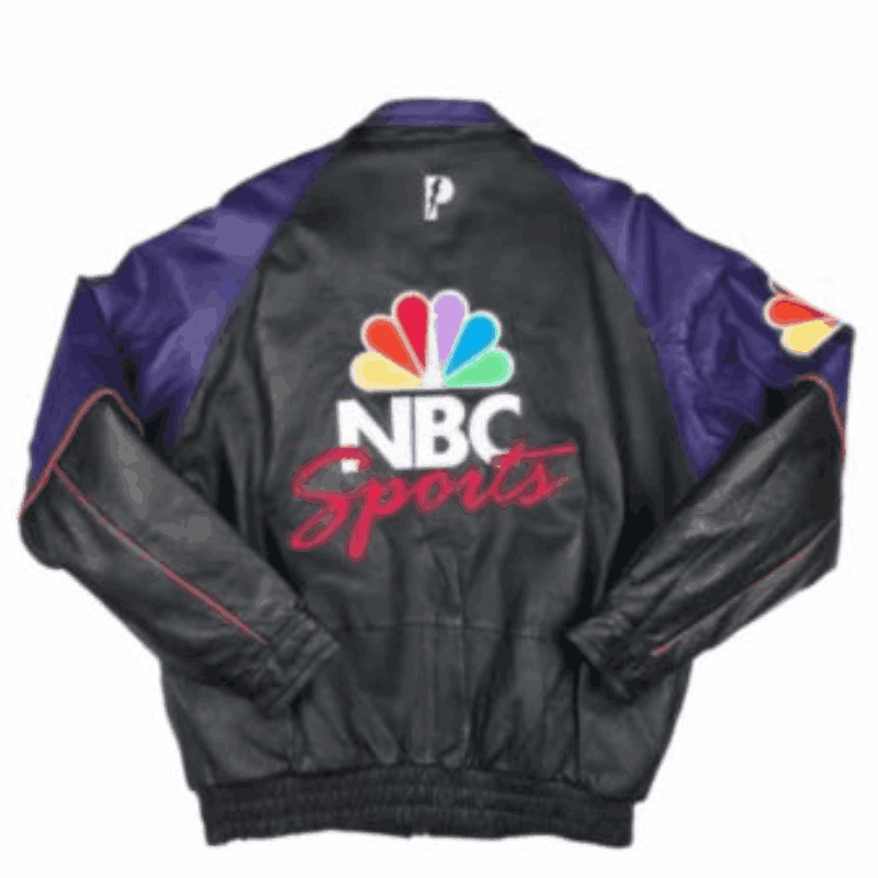 Vintage NBC Sports 90s Pro Player Leather Jacket