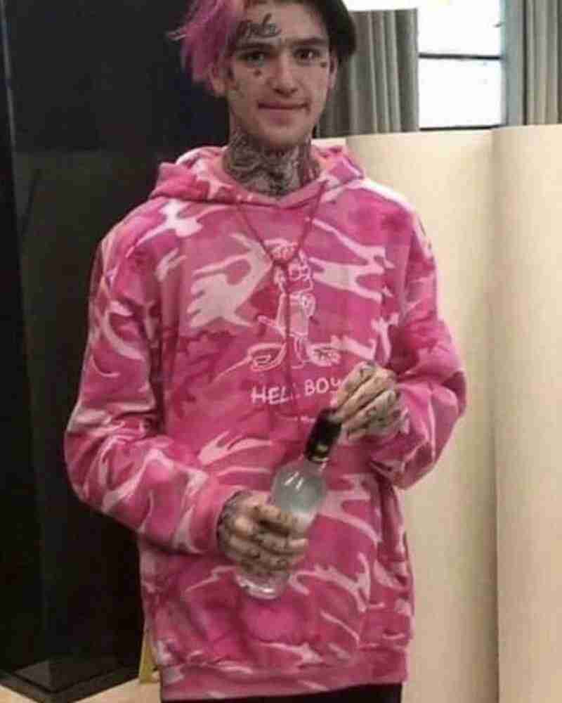 Lil Peep Hell Boy Pink Hoodie - Celebrity jacket