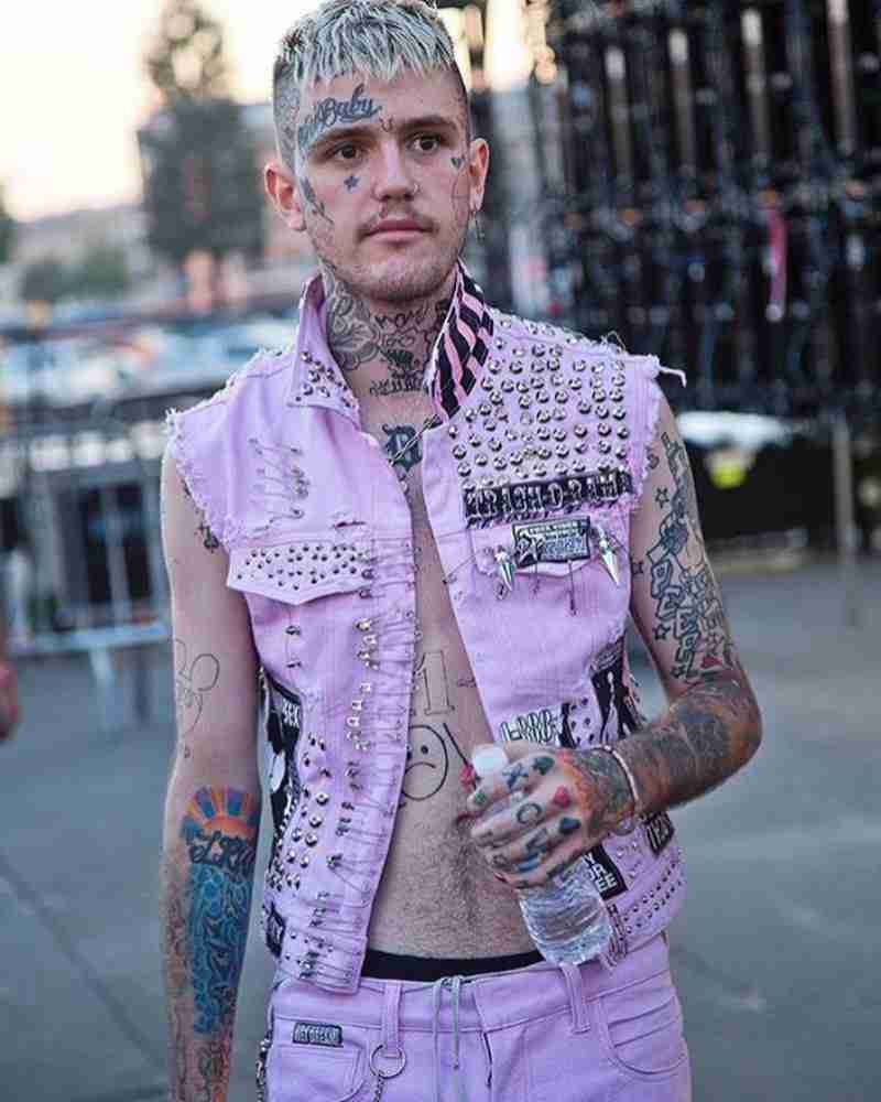 Lil Peep Pink Studded Vest