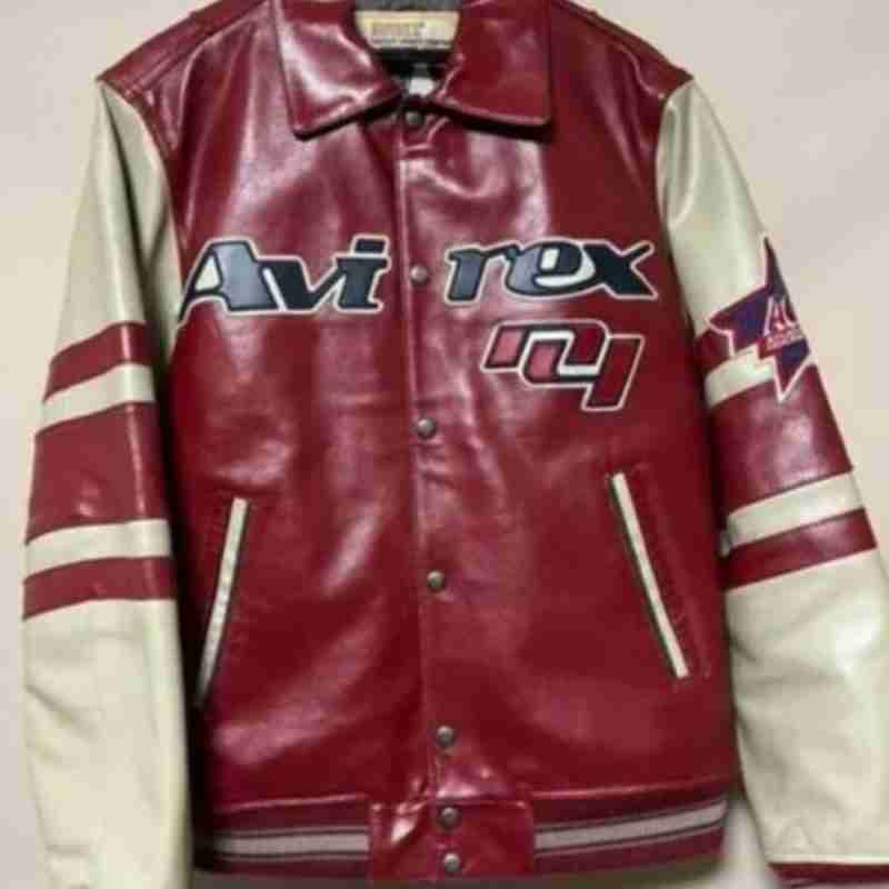 Red Varsity Goalers Leather Jacket