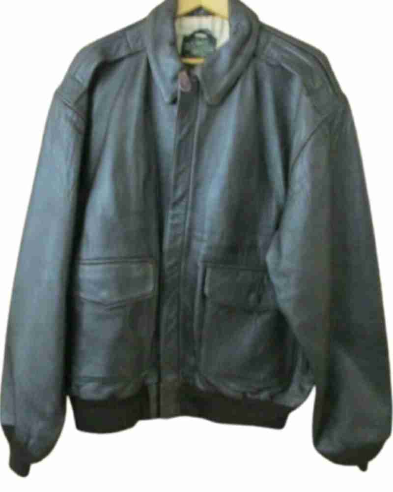 A-2 Men’s Flight Black Leather Jacket