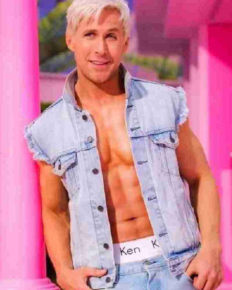 Ken Film Barbie 2023 Ryan Gosling Blue Denim Jacket