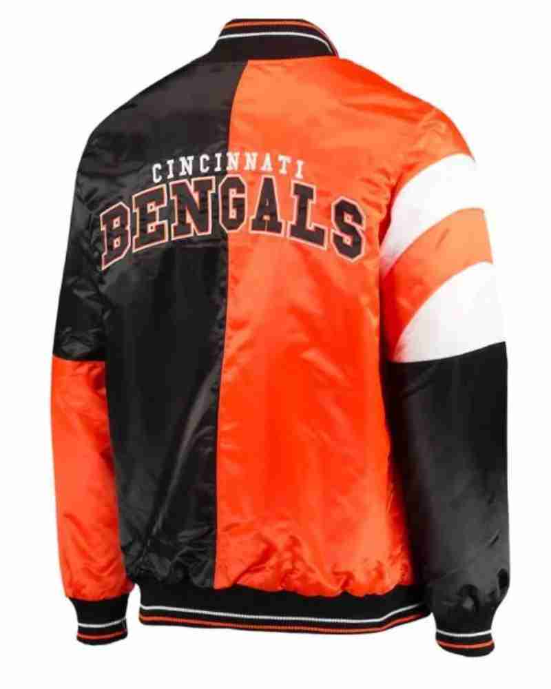 Black Orange Cincinnati Bengals Enforcer Satin Jacket
