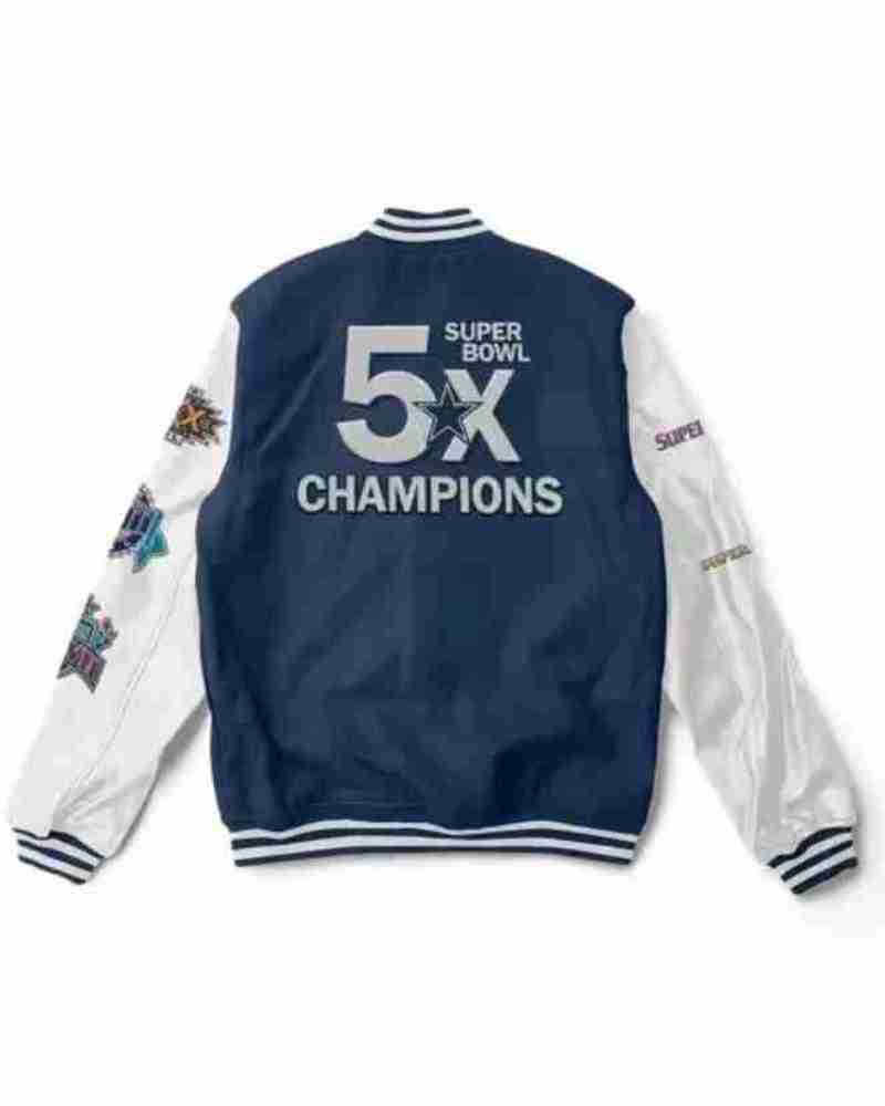 Dallas Cowboys Super Bowl 5x Blue Jacket