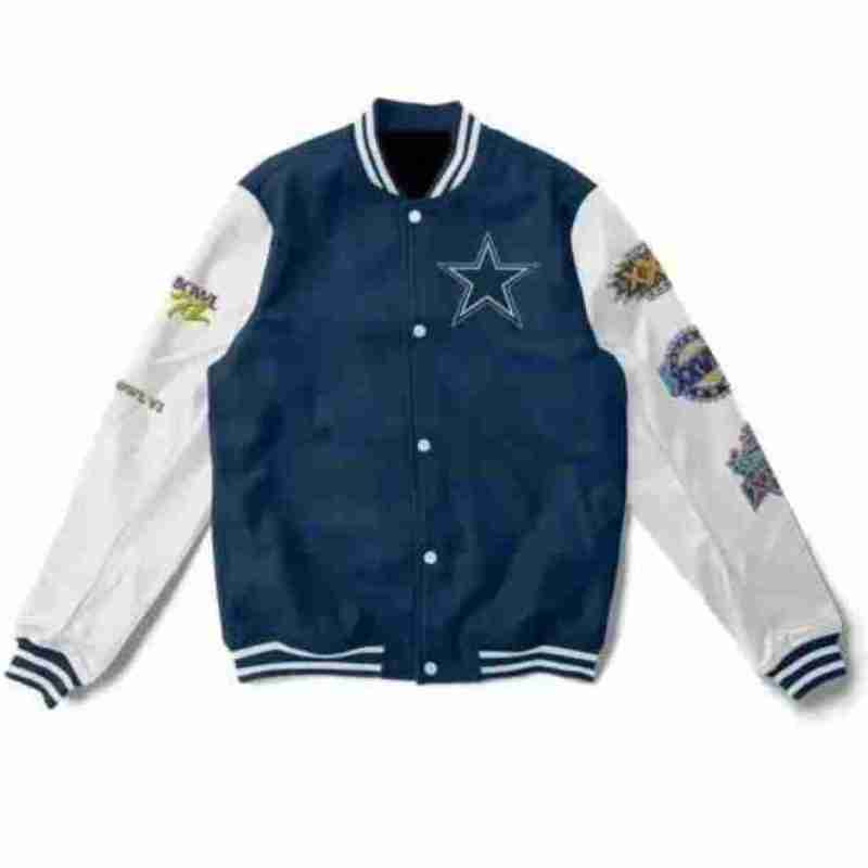 Dallas Cowboys Super Bowl 5x Blue Jacket