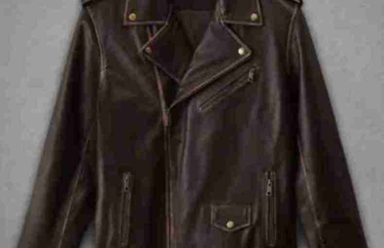 Enforcer Dark Brown Biker Leather Zippered Jacket
