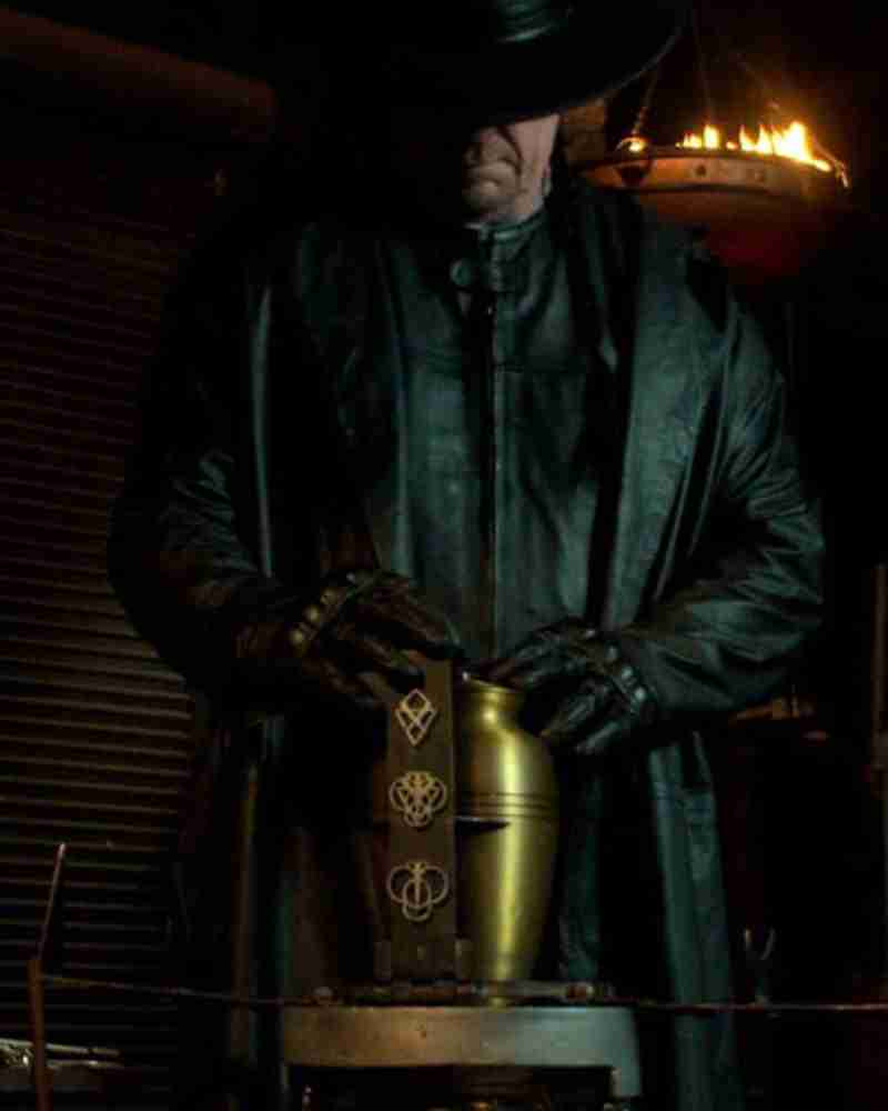Mark Calaway Escape The Undertaker Long Black Leather Coat