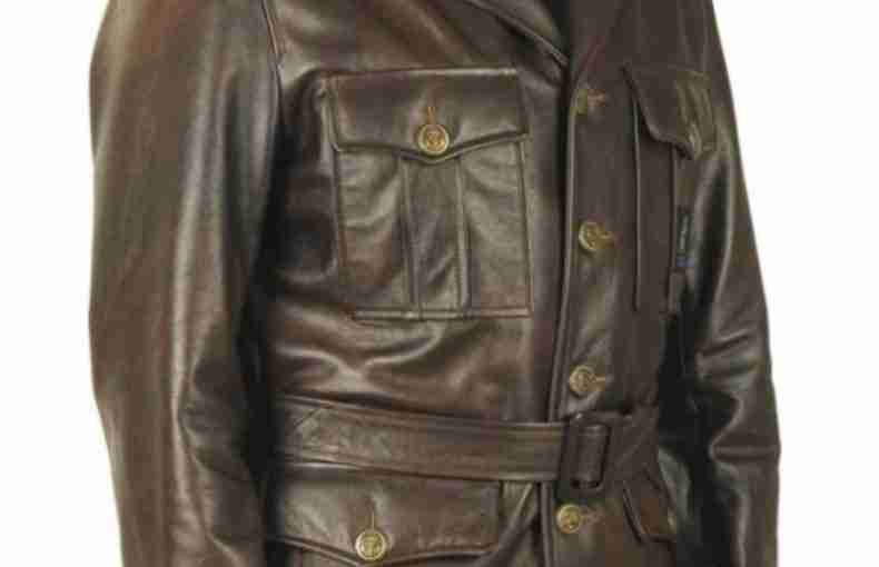 Goldfish Leather Pea Coat