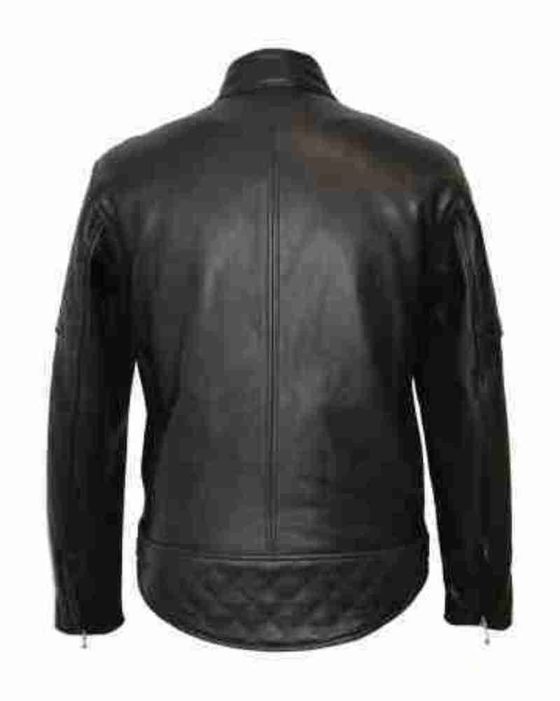 Goldtop Bobber Armoured Black Leather Jacket