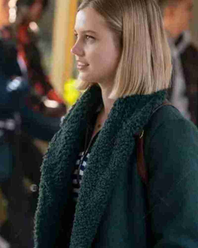 Honor Society 2022 Angourie Rice Green Trench Wool Coat