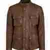 Men’s Brown Leather Field Jacket