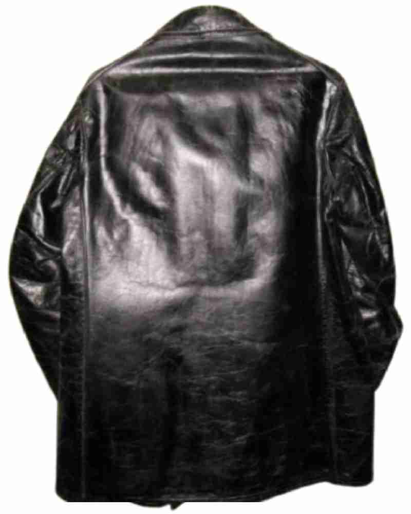 Men’s Military WWII War Black Leather Jacket