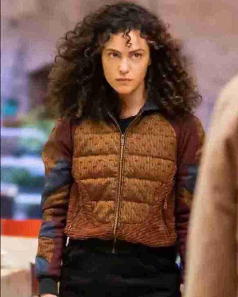 May Calamawy TV Series Moon Knight Layla El-Faouly Brown Wool Bomber Jacket