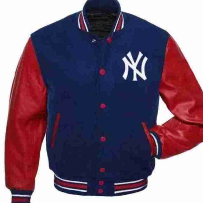 NY Yankees Red and Blue Varsity Jacket