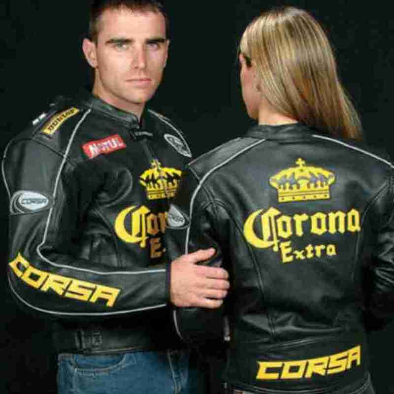 Orsa Corona Perforated Leather Motorcycle Racing Black Jacket