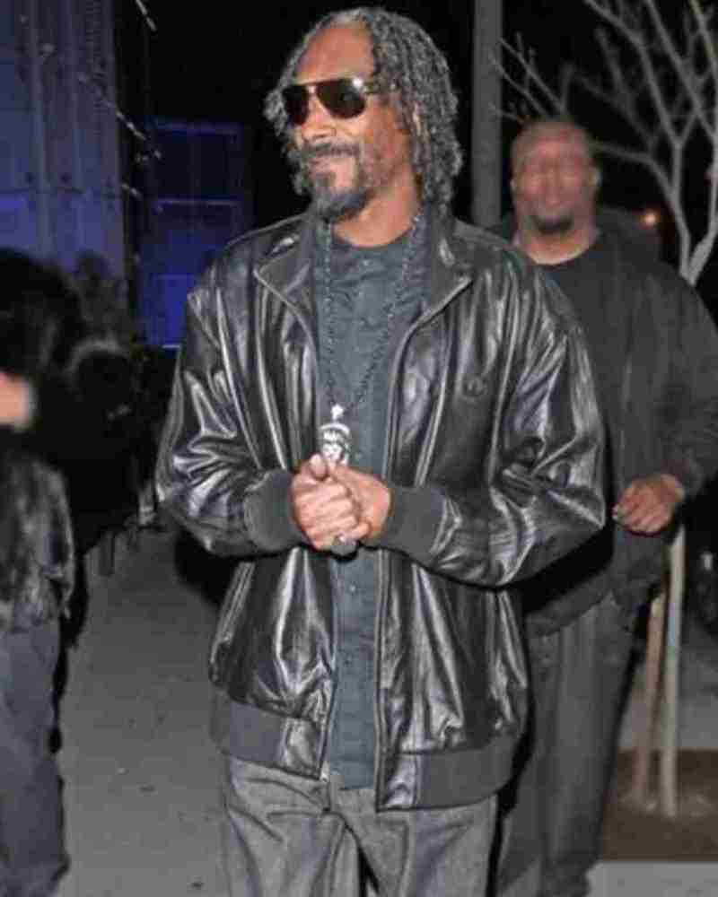 Snoop Dogg Black Leather Jacket