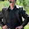 Governor TV Series The Walking Dead David Morrissey Black Leather Jacket