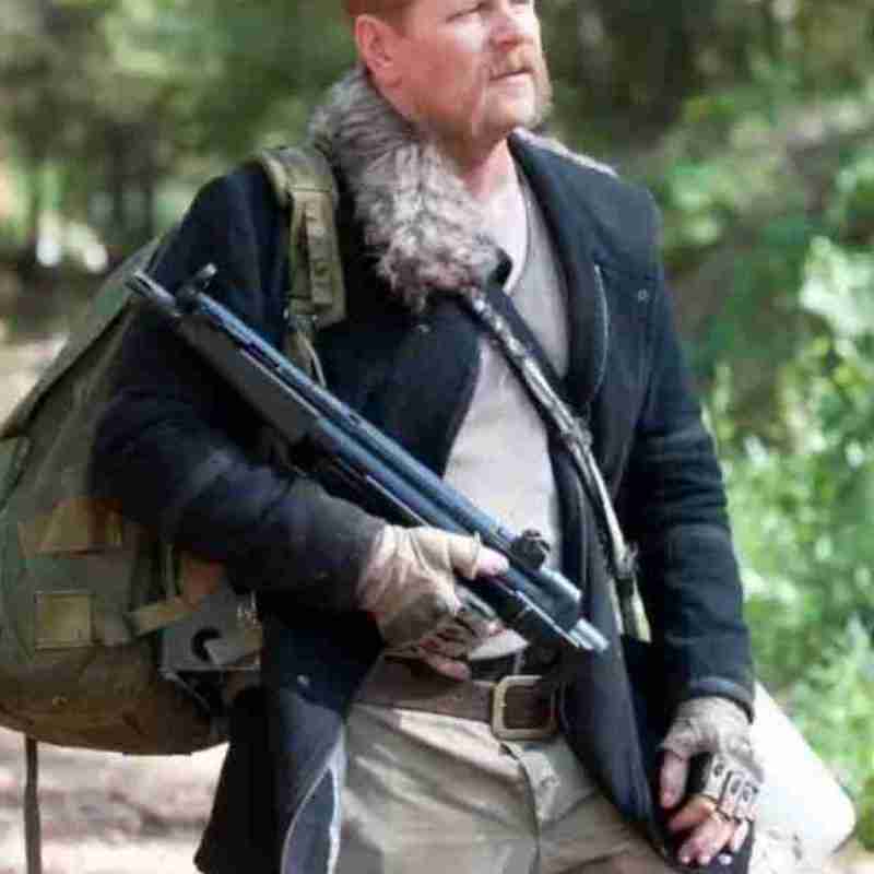 The Walking Dead Michael Cudlitz Black Wool Jacket