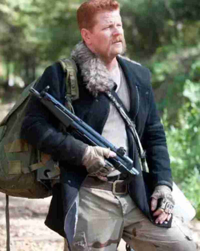 The Walking Dead Michael Cudlitz Black Wool Jacket
