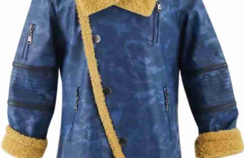Waterproof Fleece Leather Double Breasted Jacket