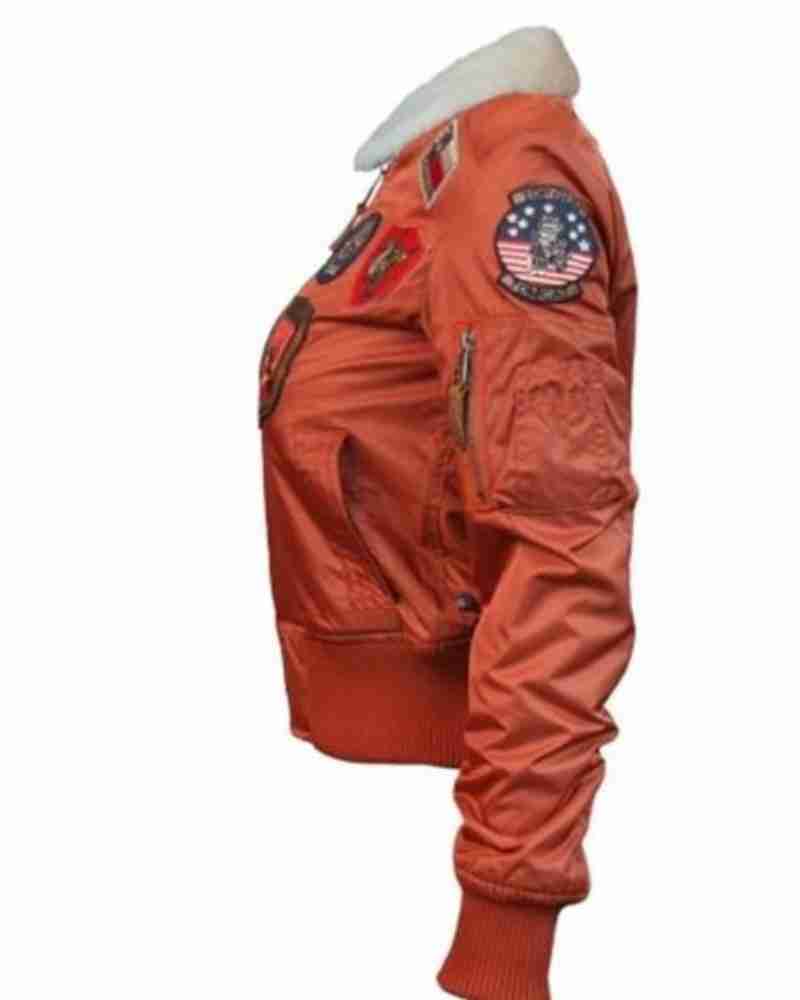 Womens Top Gun B-15 Flight Jacket With Patches
