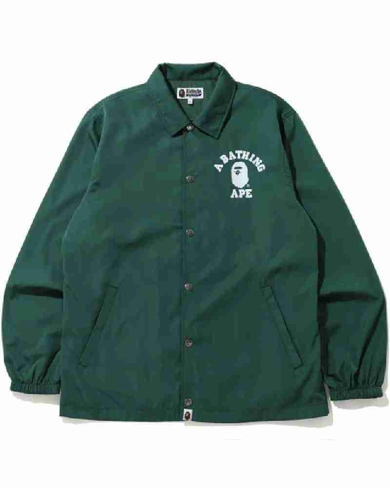 Mens College Coach Green Jacket