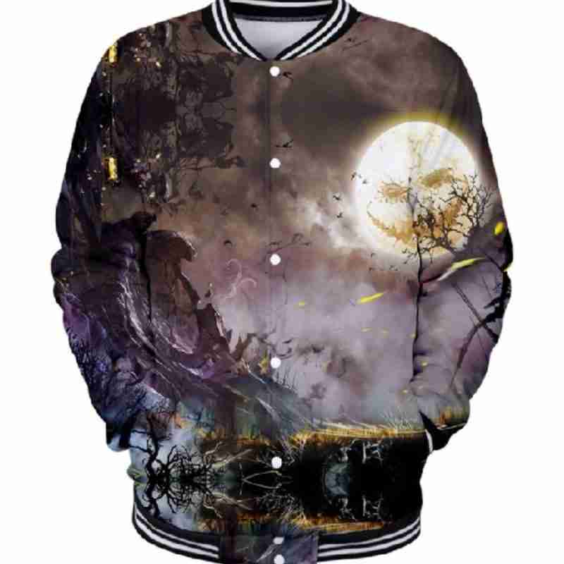 Halloween Dark Forest Varsity Jacket