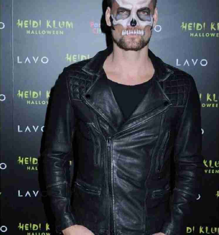 Halloween Party Adam Lambert Black Leather Jacket