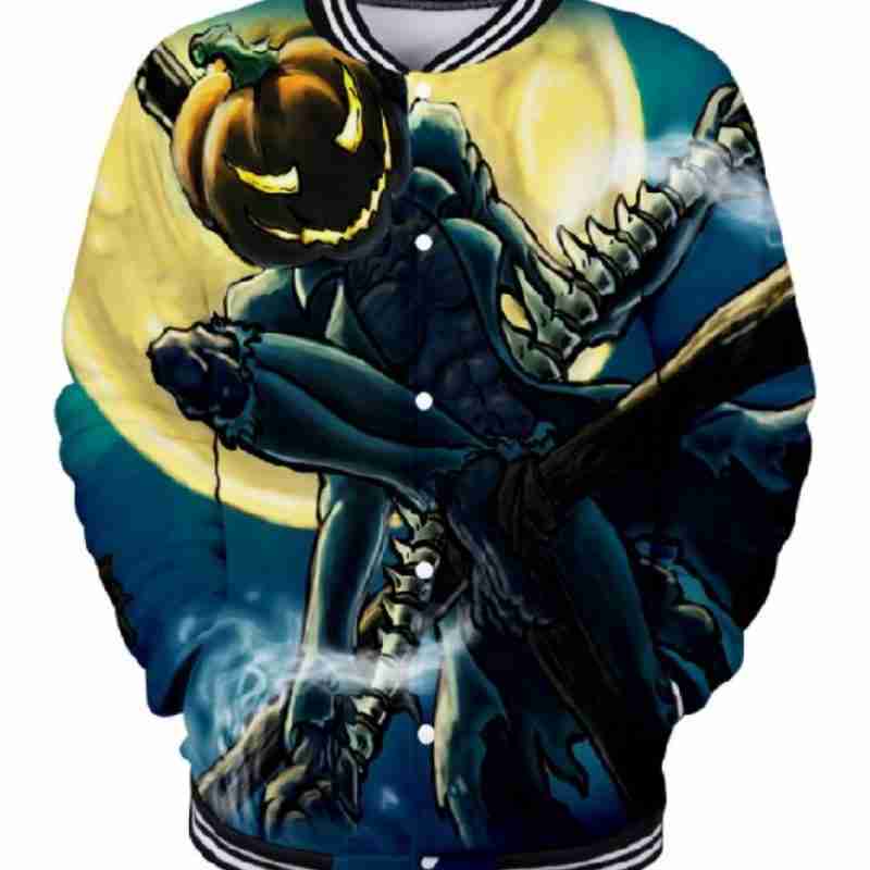 Halloween Printed Pumpkin Jacket