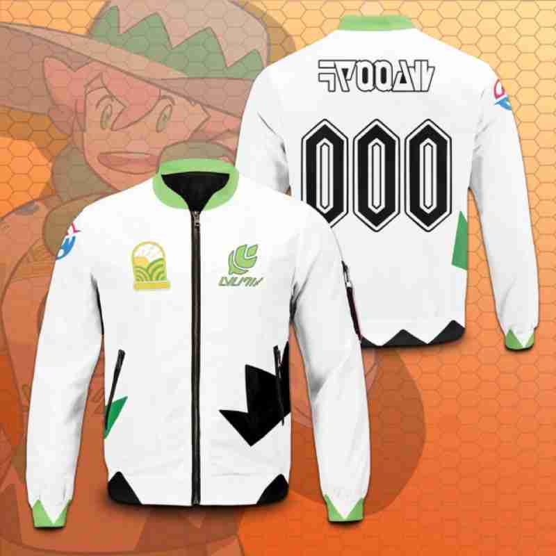 Pokemon Personalized Grass Uniform Bomber Jacket