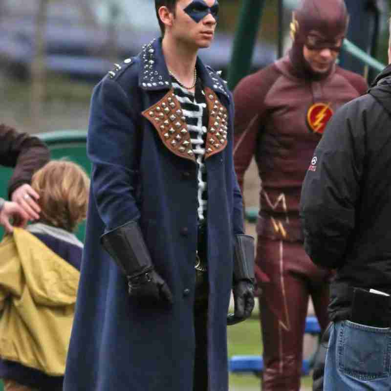 The Flash Season 5 Axel Walker Blue Studded Coat