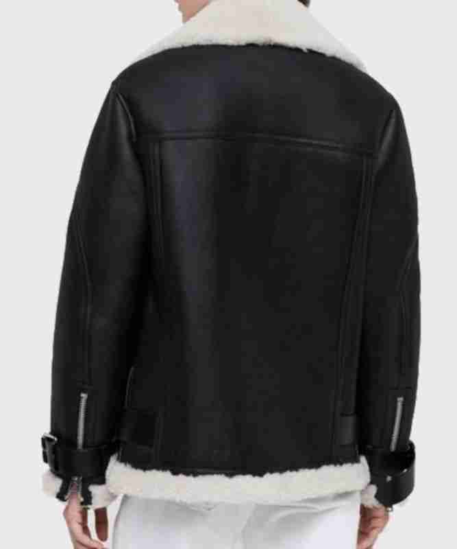 Women Black Biker Genuine Leather Designer Jacket