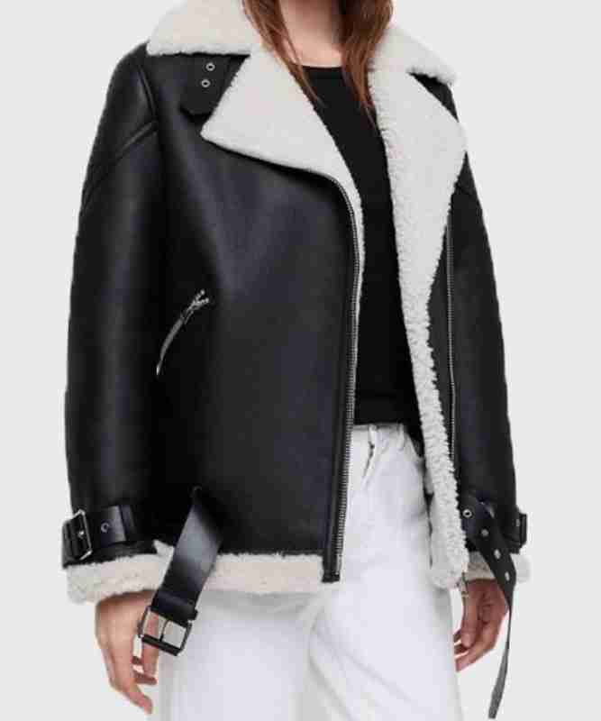 Women’s Black Biker Genuine Leather Designer Jacket
