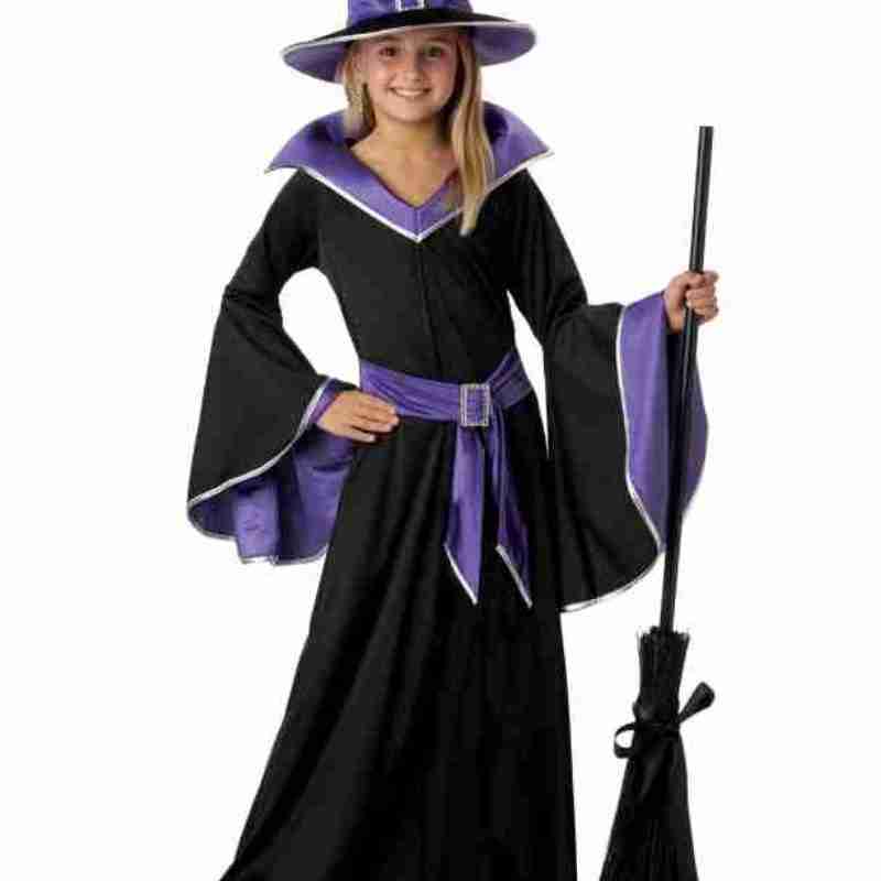 Halloween Child Glamour Witch Black Costume