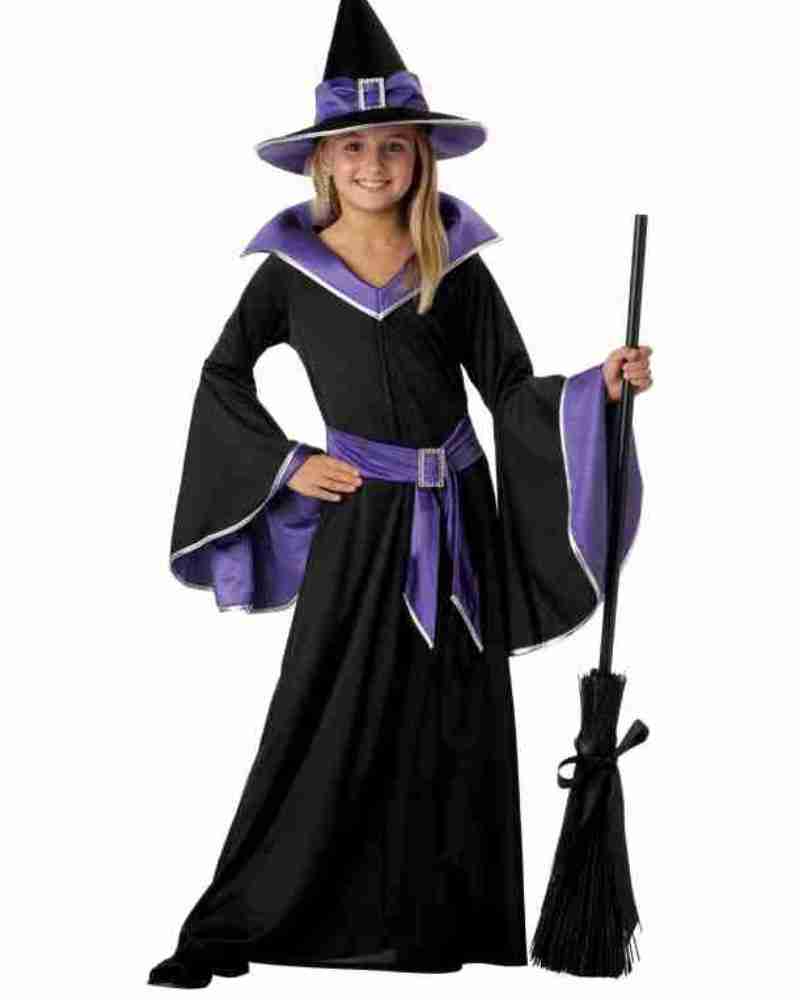 Halloween Child Glamour Witch Black Costume