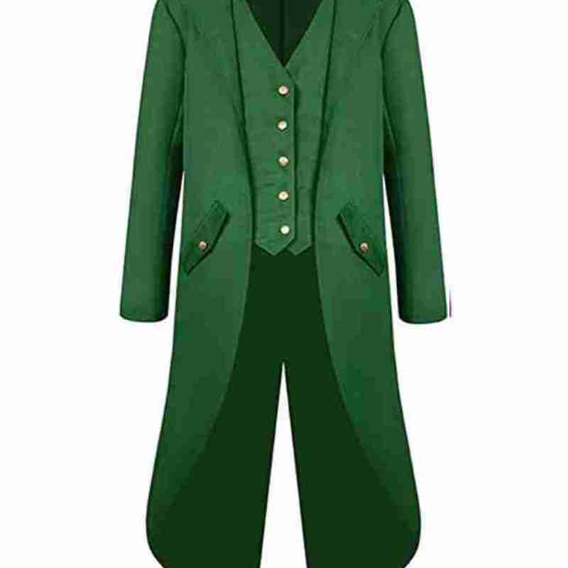 Halloween Gothic Green Medieval Tailcoat