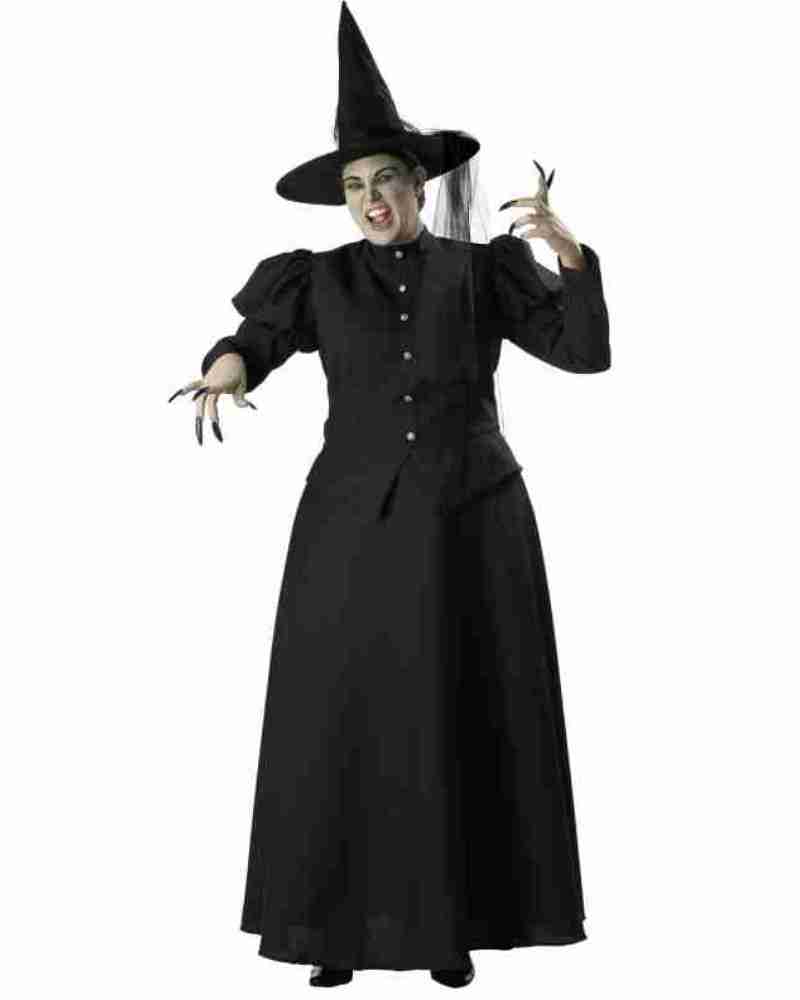 Halloween Plus Size Black Witch Polyester Costume