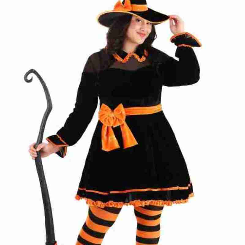 Halloween Plus Size Crafty Witch Women’s Black Costume
