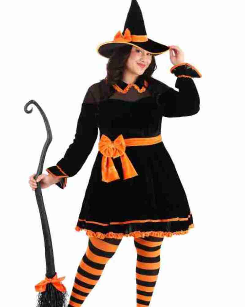 Halloween Plus Size Crafty Witch Women’s Black Costume