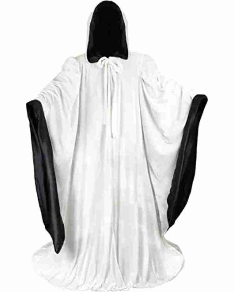 Halloween Wizard Velvet Ivory-Black Cloak